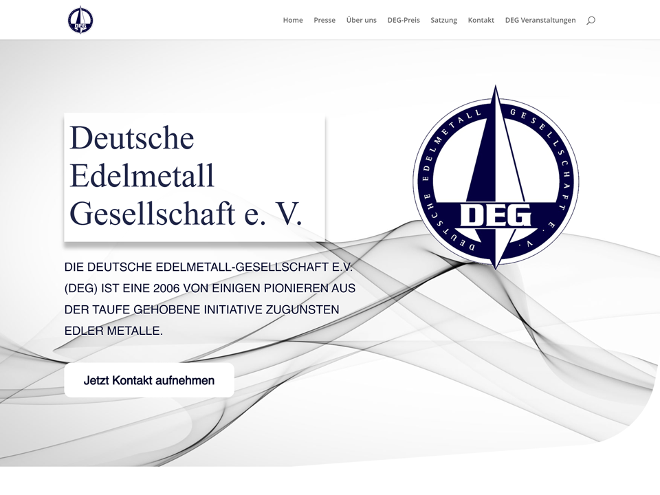 Die Website der Deutschen Edelmetall Gesellschaft